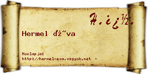 Hermel Éva névjegykártya